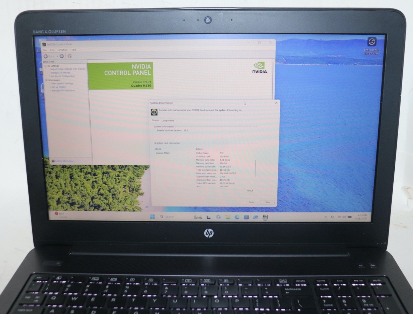 HP ZBOOK 15 G4|Intel Zeon@3.00GHz|32GB RAM|512 SSD|WIN11| Webcam|Nvidia