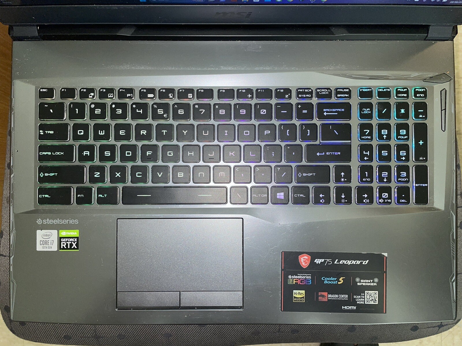 MSI GP75 Leopard 10SFK-026 17.3″ (512GB SSD, Intel Core i7 10th Gen., 5.00 GHz,
