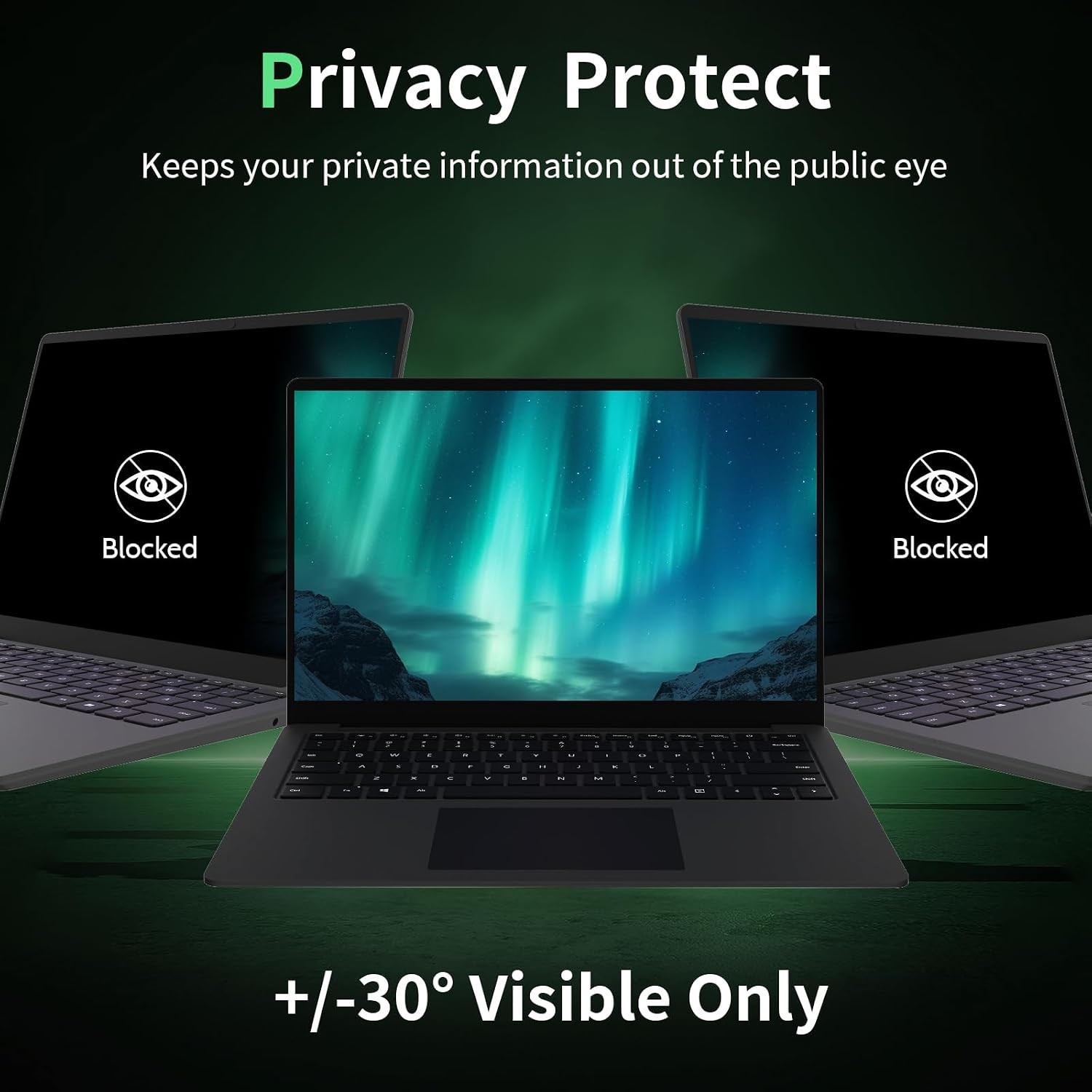 Laptop Privacy Screen 13.3 Inch, Anti-Glare Blue Light Monitor Protector 16:9