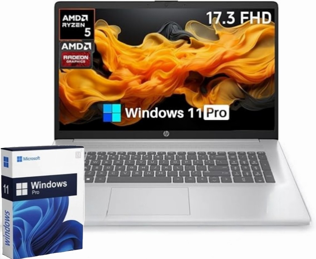 HP Touchscreen Laptop computer 17.3″ Ryzen 5-7430U UP TO 32GB RAM 1TB Win11Pro