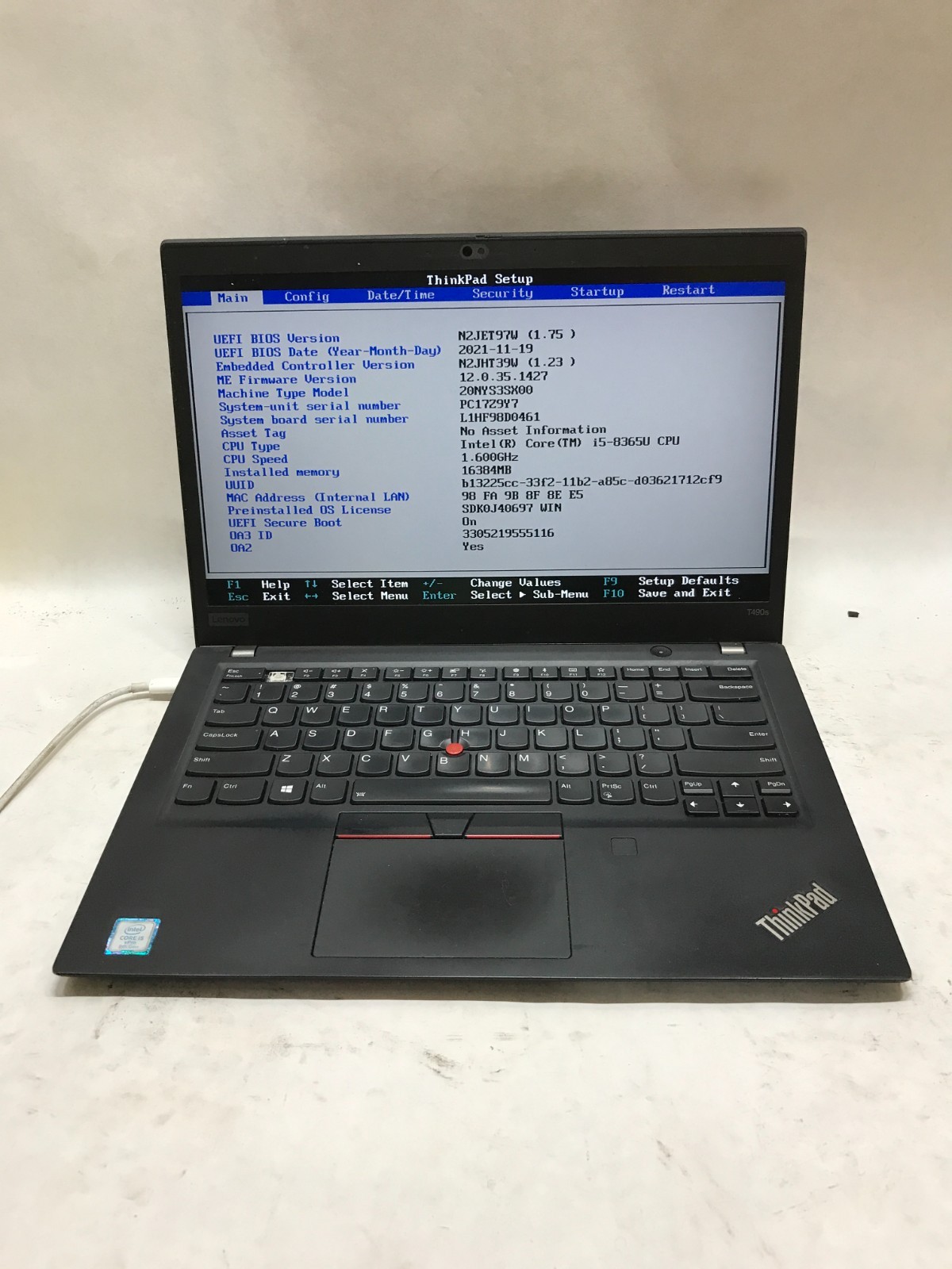 Lenovo ThinkPad T490s 14″ Intel Core i5 16GB RAM NO SSD/OS For Parts READ!! – DW