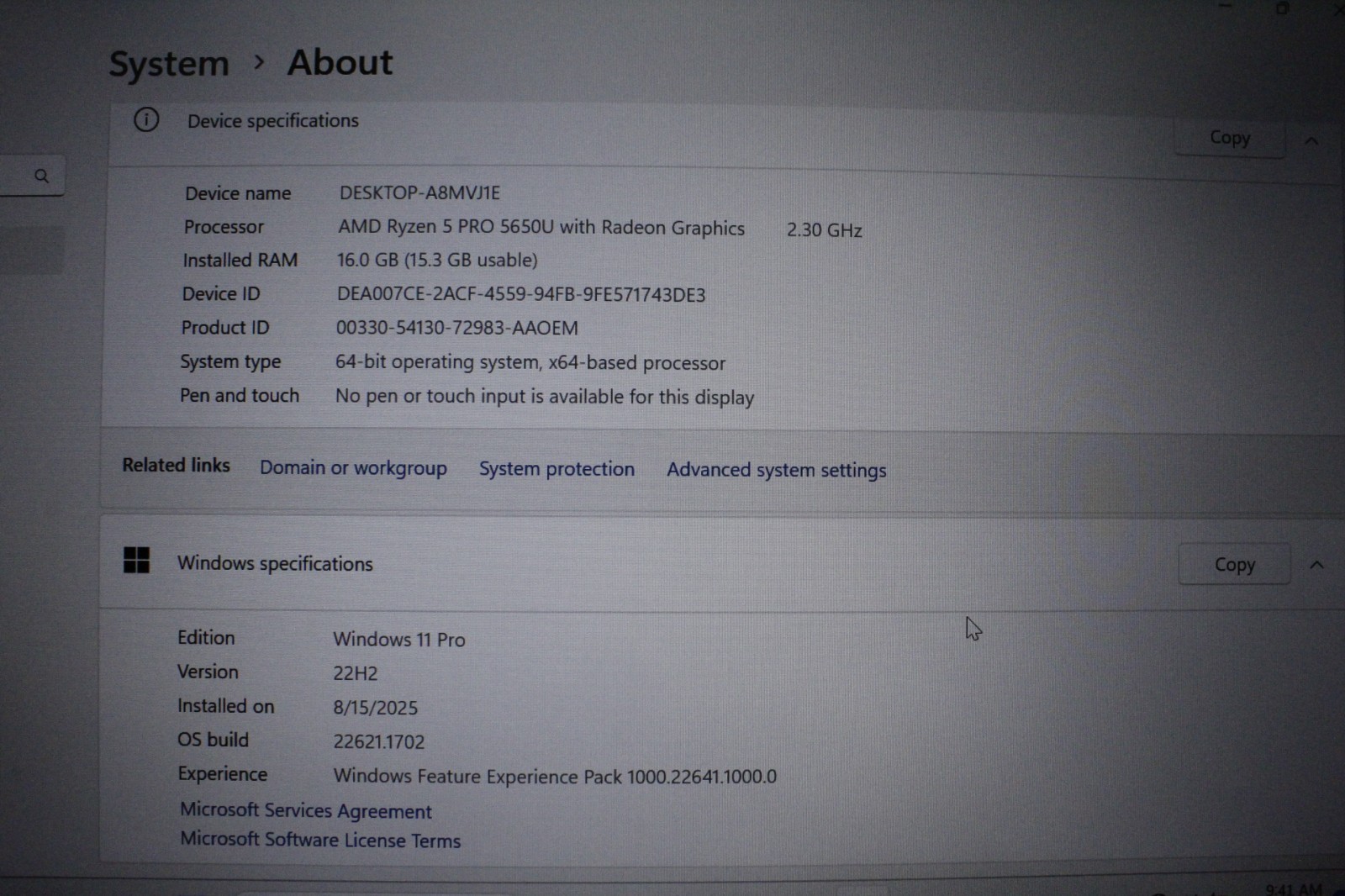 HP EliteBook 845 G8 14″ (AMD Ryzen 5 PRO 5650U, 2.30GHz, 16GB RAM, 240GB SSD)…