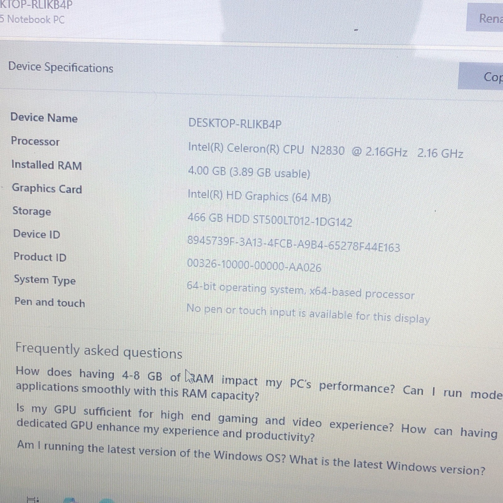 HP PAVILLION LAPTOP