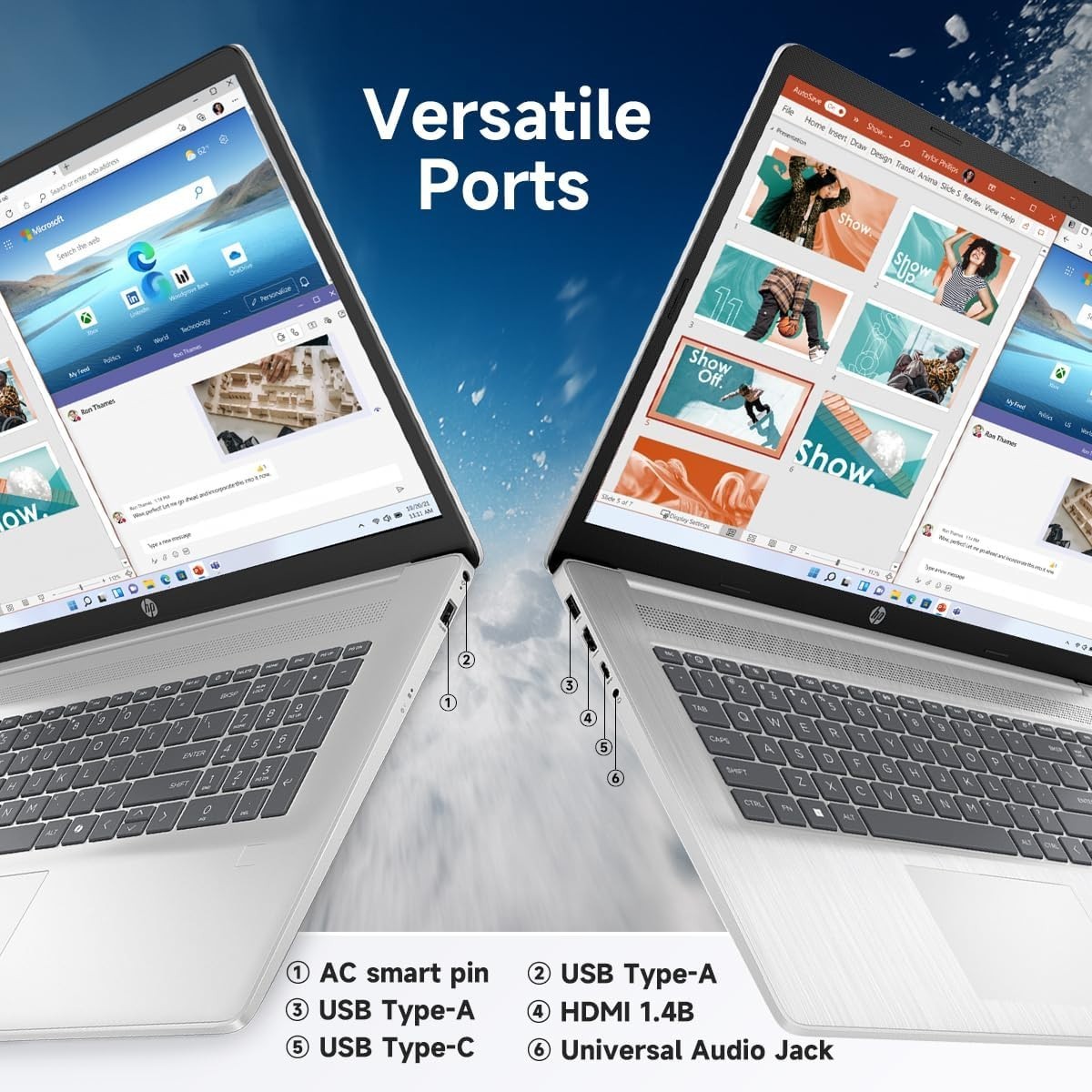 HP 17.3″ Laptop, 13th Gen Intel 12-Core Ultra 7 255U, Up to 32GB RAM 2TB SSD