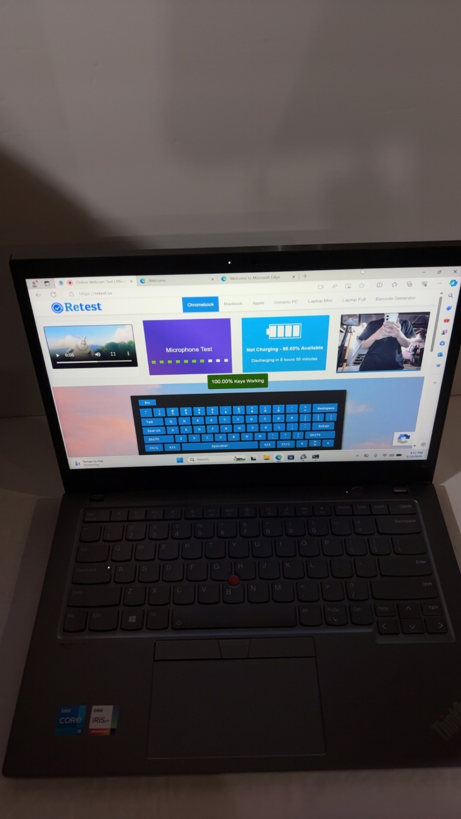 Lenovo ThinkPad T14s Gen 2 Intel i5-1135G7 2.40GHz 16GB 512GB SSD Touch 99%