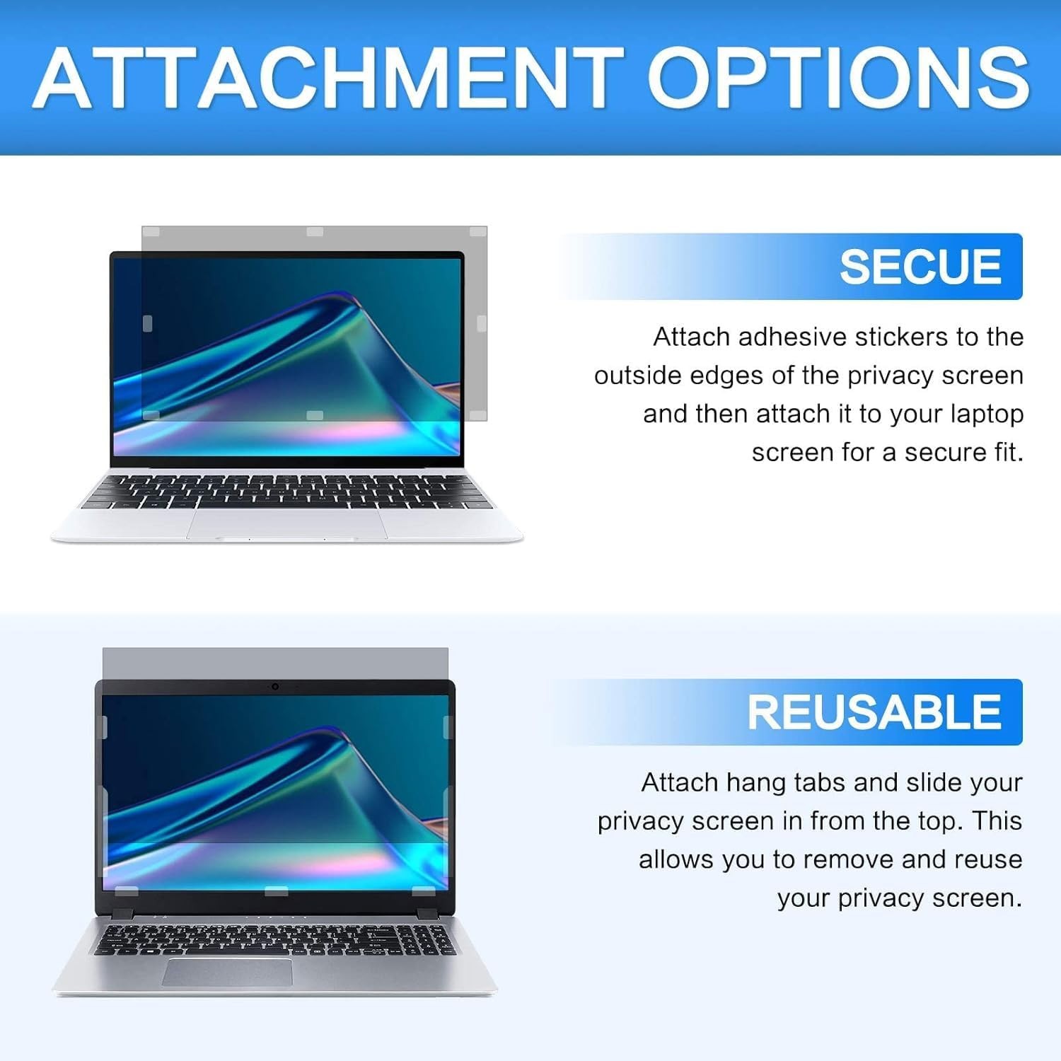 14″ Privacy Screen Filter for 16:10 Laptops – Anti-Peeping, Anti-Glare, ZOEGAA