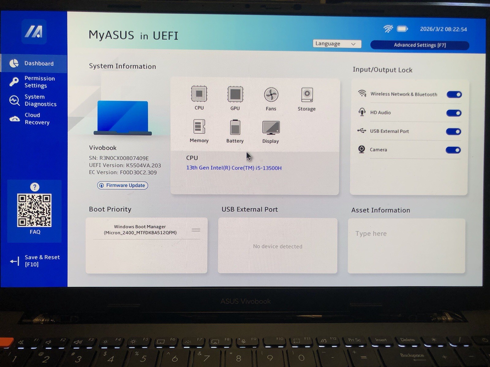 Asus Vivobook S 15 K5504V 2880×1620