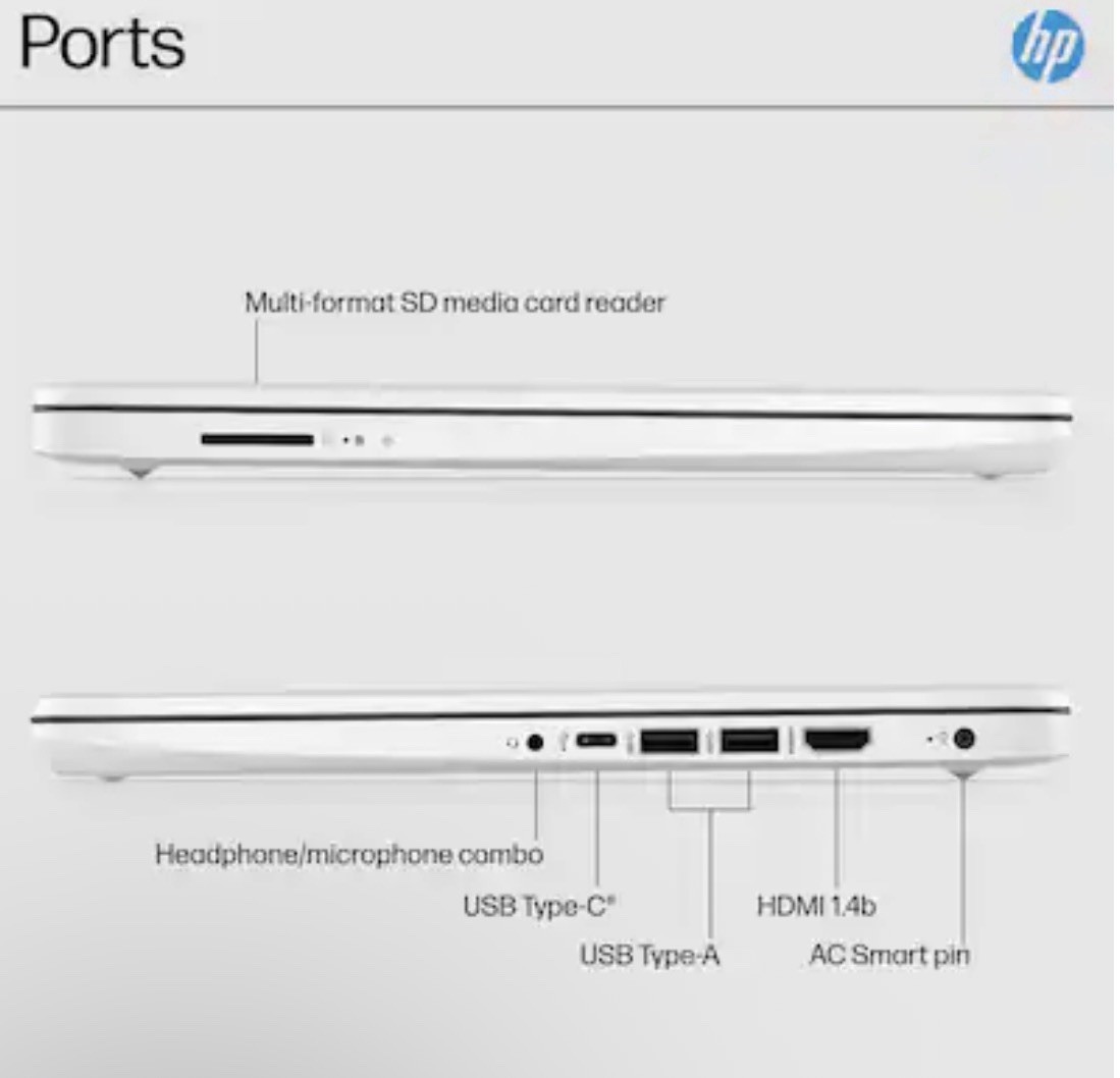 HP – 14″ Laptop – Intel Celeron – 4GB Memory – 64GB eMMC – Snowflake white