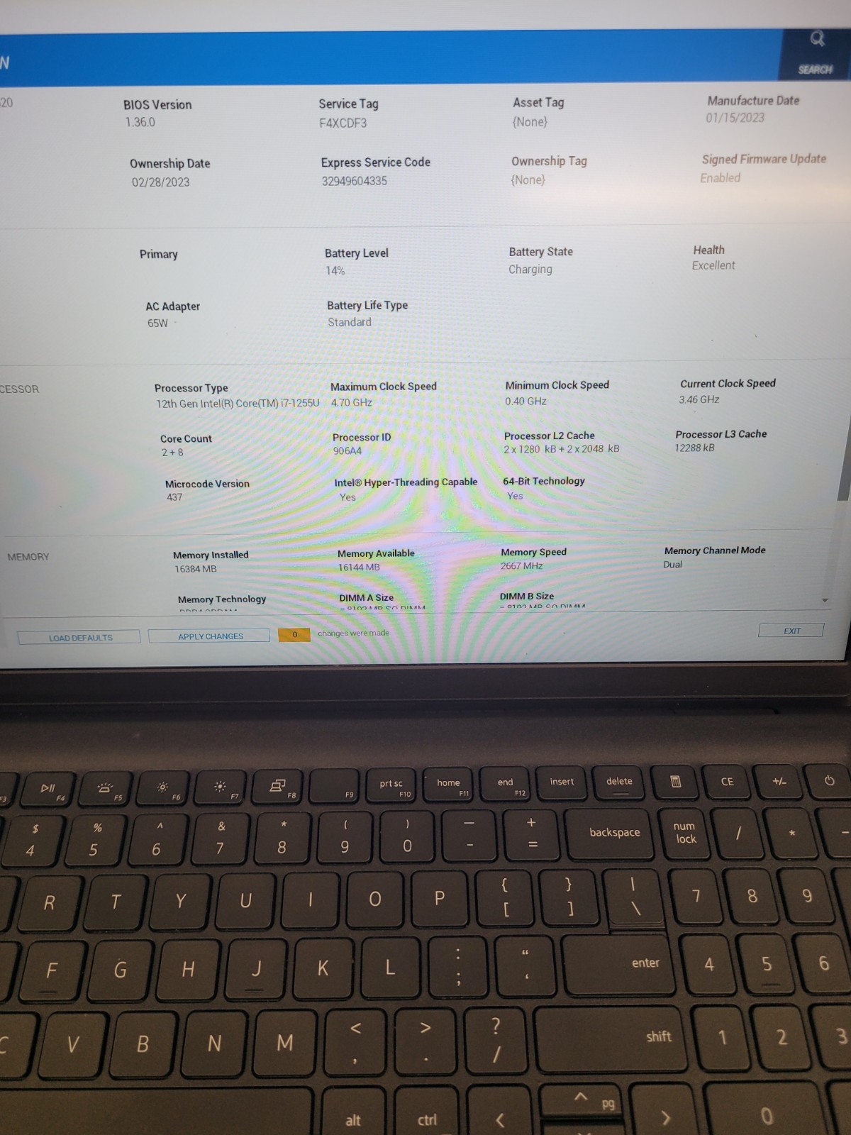 Inspiron 15 3520, i7-1255U@4.20Ghz,16GB Ram, No Drive No OS