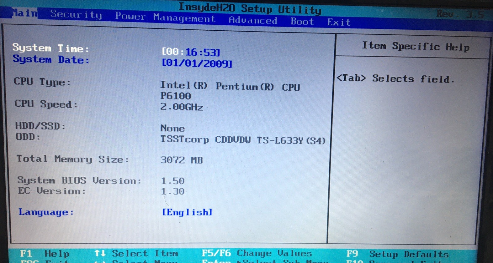 Toshiba Satellite L655-S5096 | Intel Pentium P6100 2.00GHz | 3GB RAM | NO HDD/OS