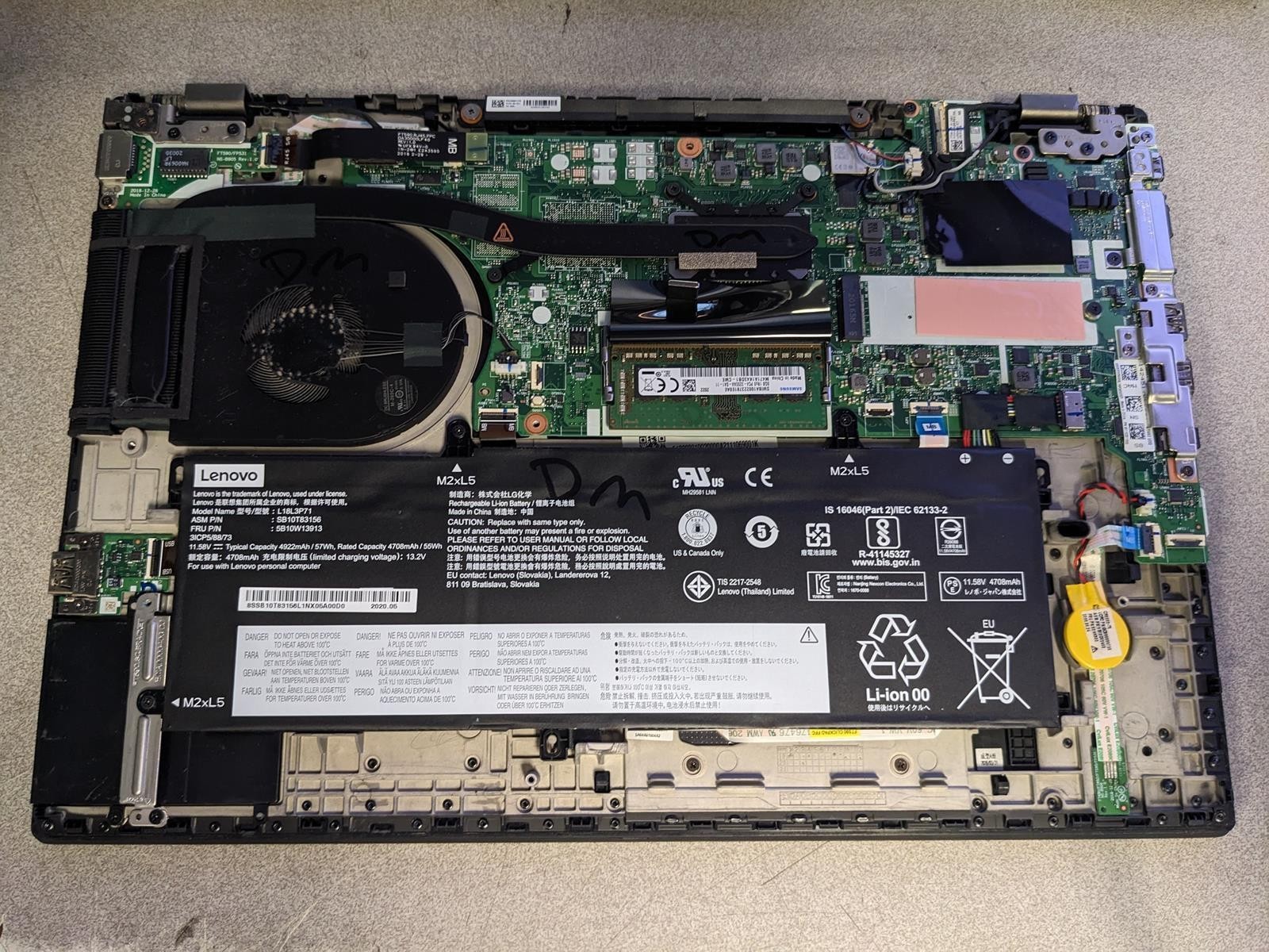 LENOVO THINKPAD T15 GEN 1 i7-10510U @ 1.80GHz, 16GB RAM, NO HDD/OS