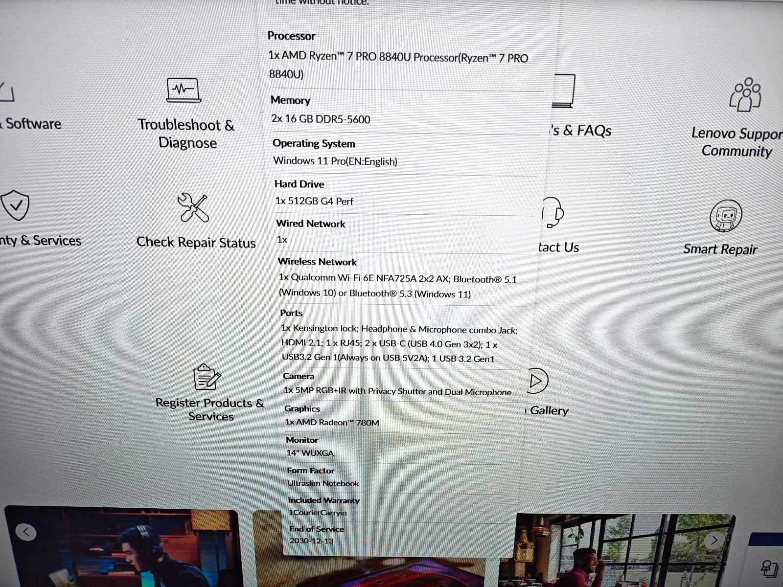 Lenovo ThinkPad T14 Gen 5 (Touch) — Ryzen 7 PRO 8840U / 32GB RAM / 512GB SSD