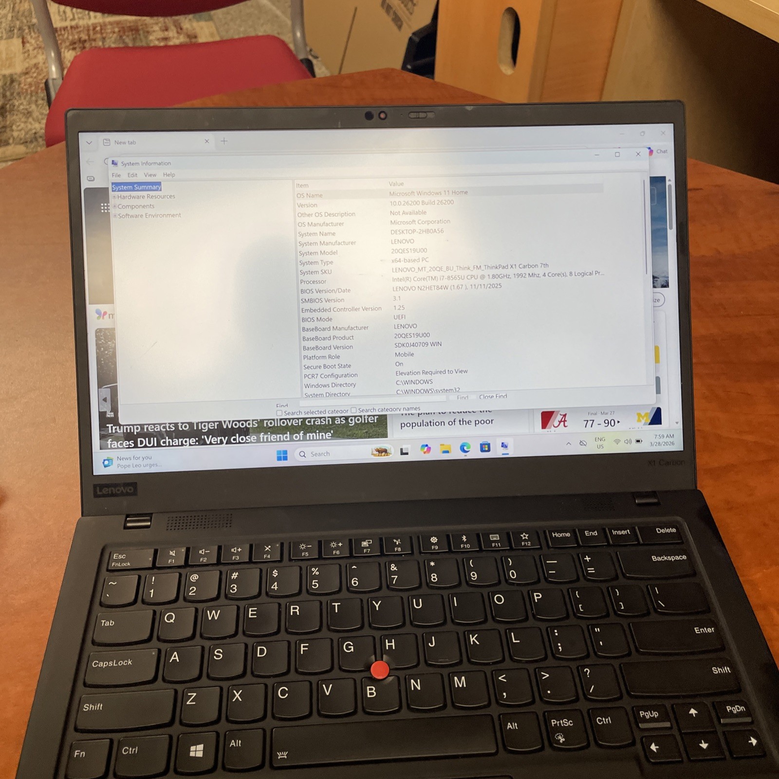 Lenovo ThinkPad X1 Carbon 14 inch (512GB, Intel Core i7 8th Gen., 1.80GHz, 16GB)