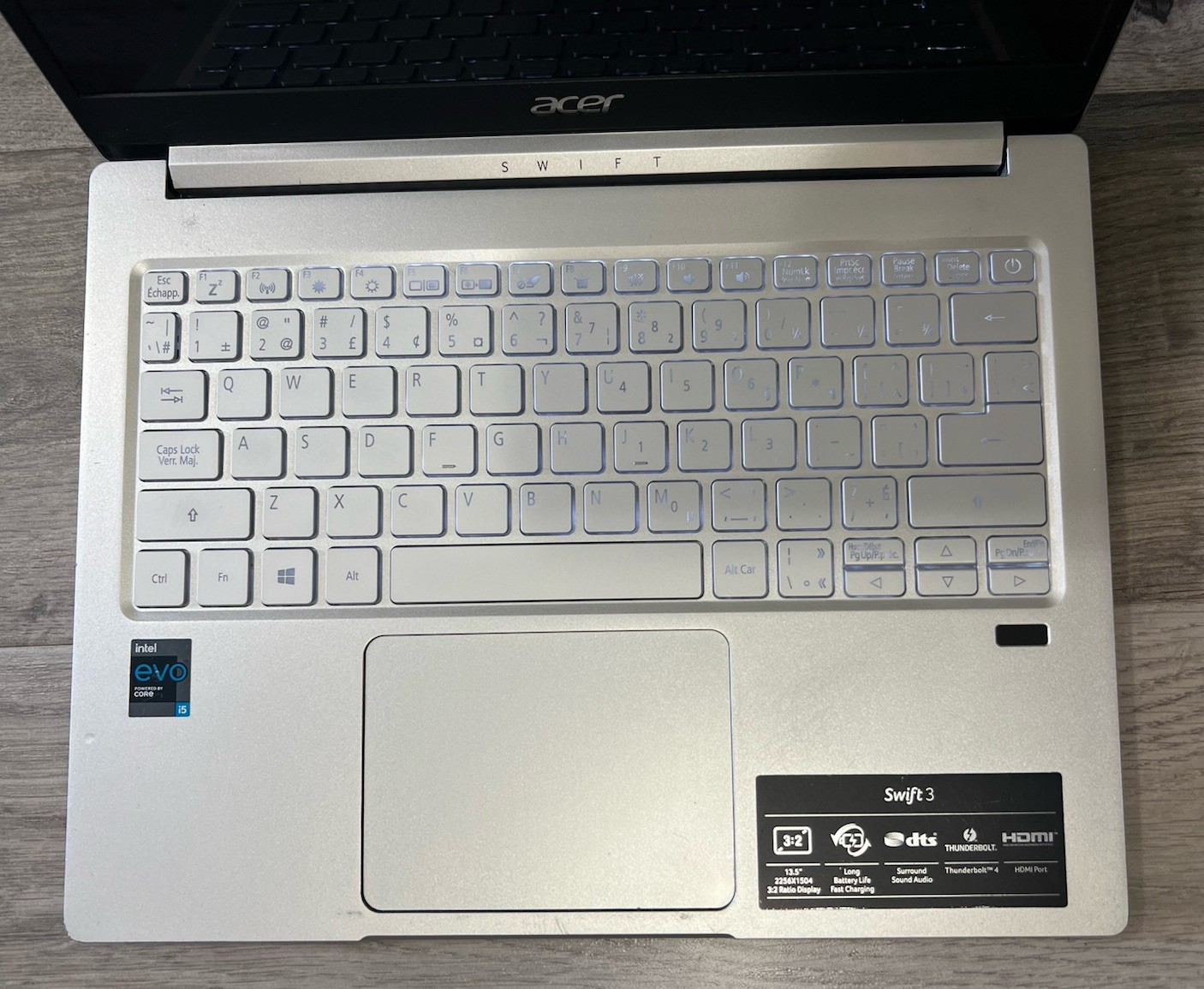 Acer Swift SF313-53 13″ 2k QHD Display i5 11th Gen CPU 8GB RAM 120GB SSD Win 11H
