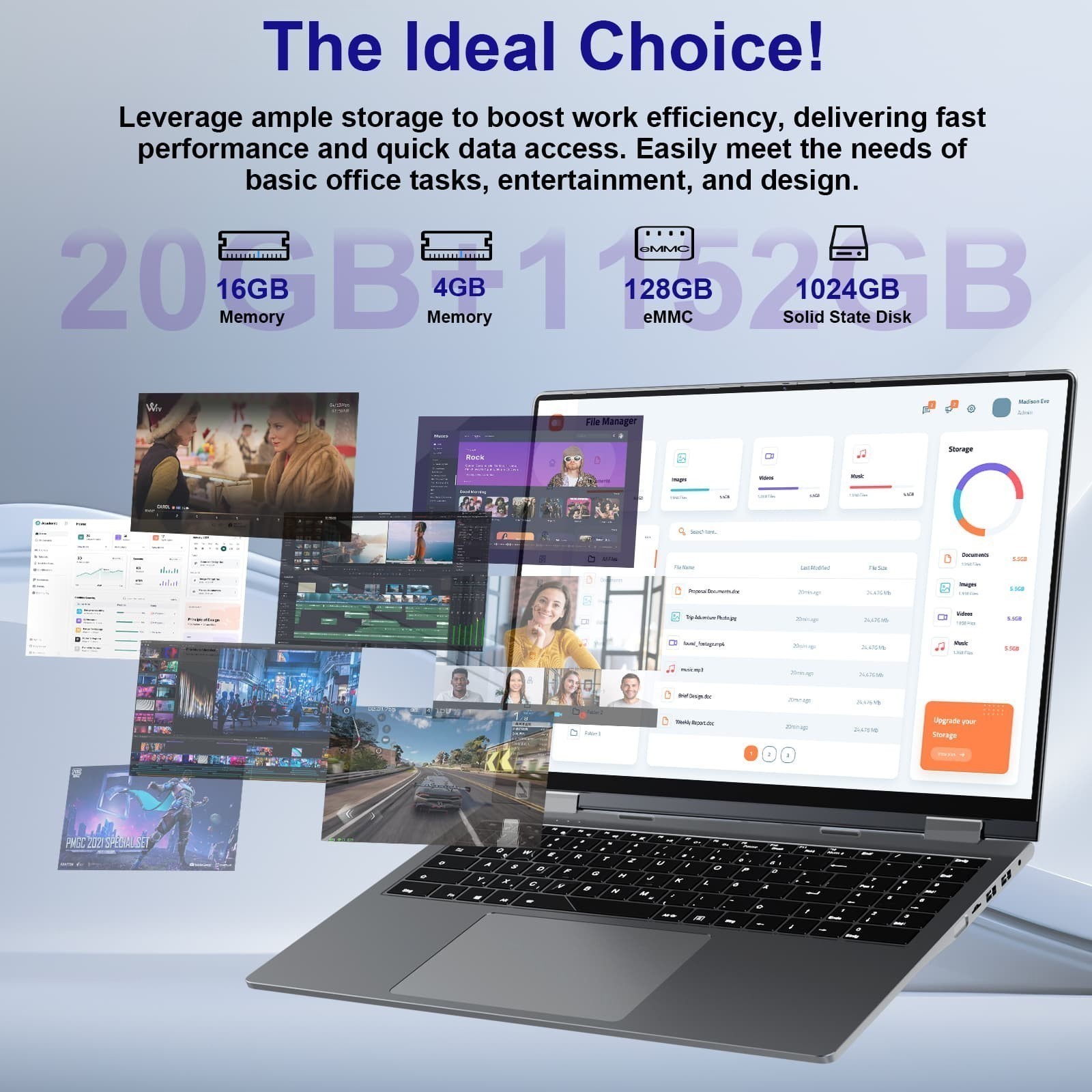 2026 Jumper 2-in-1 Laptop Tablet 16″ Touchscreen Wifi Windows 11, Free Office
