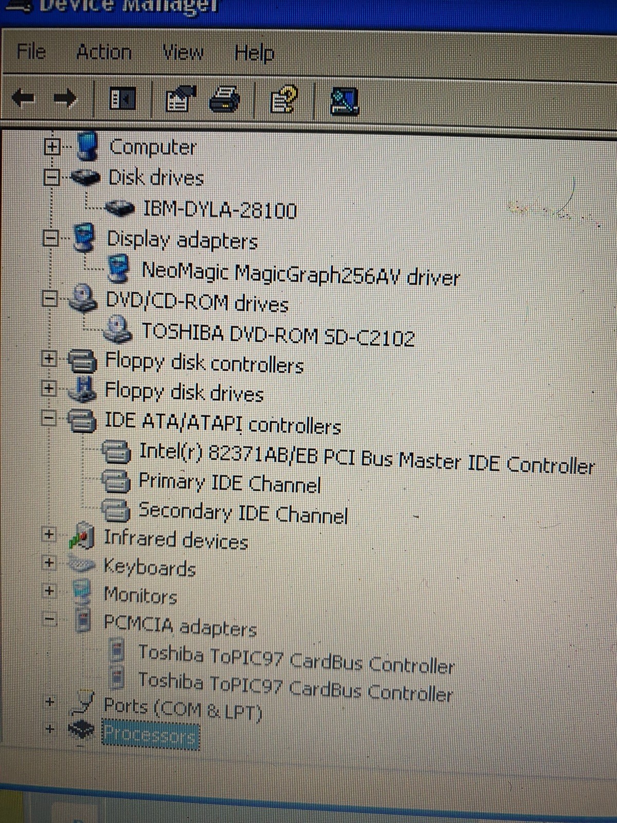 Toshiba Tecra 8000 Laptop 366Mhz 128mb 8gb Win XP Pro Retro TESTED – BAD MOUSE