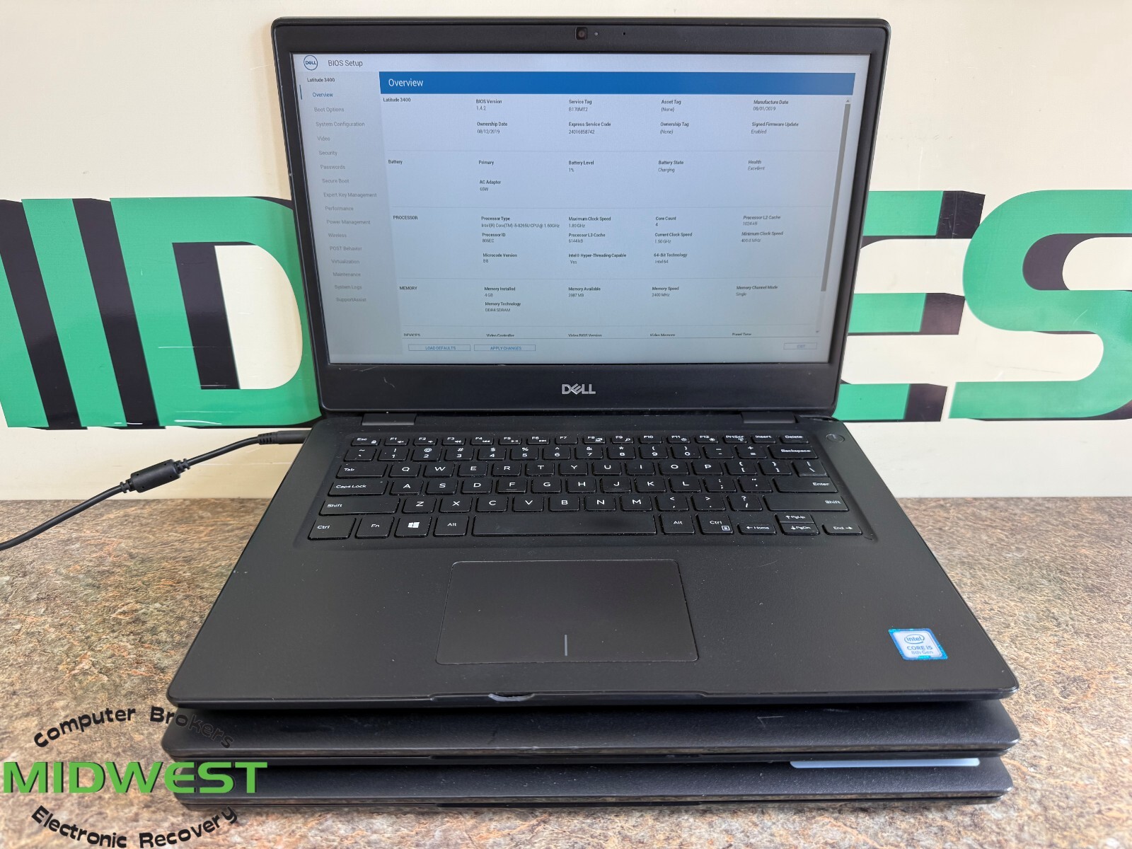 (Lot of 3) Dell Latitude 3400 i5-8265U 1.6/1.8GHz 4/8GB RAM/No OS/HDD(For Parts)