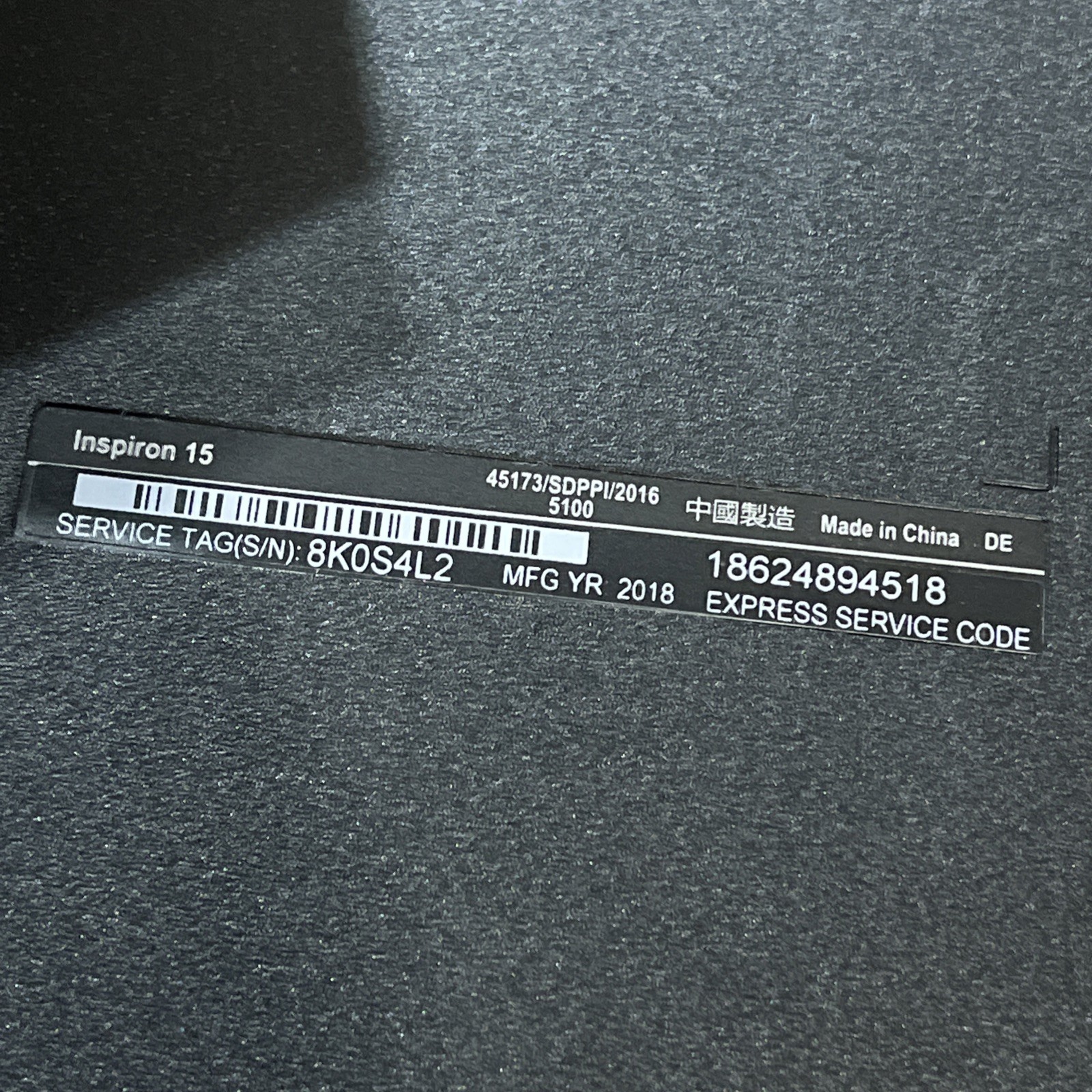 DELL INSPIRON 15 3565 AMD RADEON R4 4GB RAM NO HD