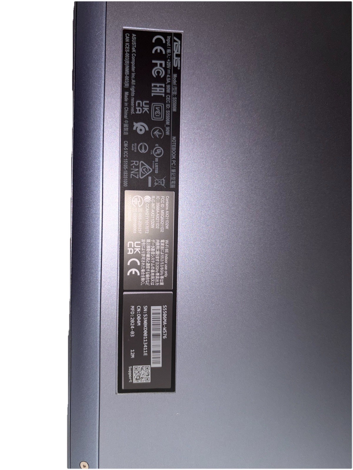 ASUS Vivobook S 16 OLED Laptop Intel Core Ultra 7 16GB 1TB SSD Arc 120Hz