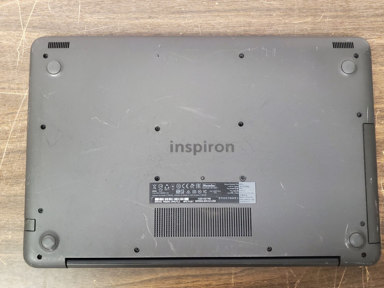 Dell Inspiron 5565 AMD A9-9400 2.4 GHz 8 GB RAM 1 TB HDD 15.6″ READ JW4JYL2