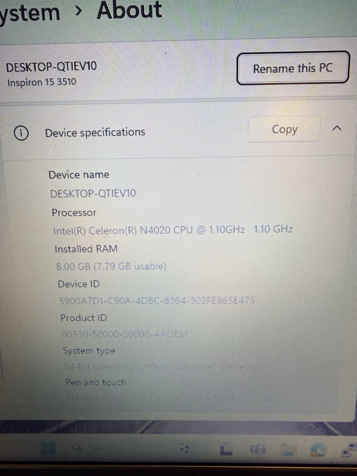 Dell Latitude 3510 15.6 inch (1 TB, Intel Celeron N, 8GB)