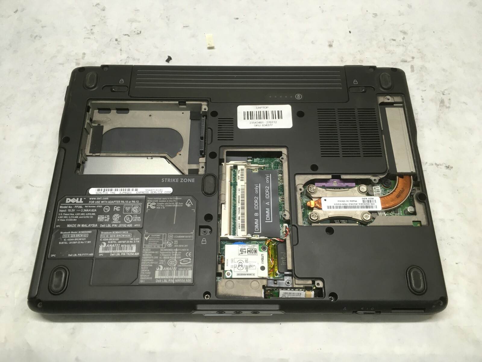 Dell’s Inspiron 1420 15″ (AS IS / FOR PARTS) – MISSING PARTS – JZ