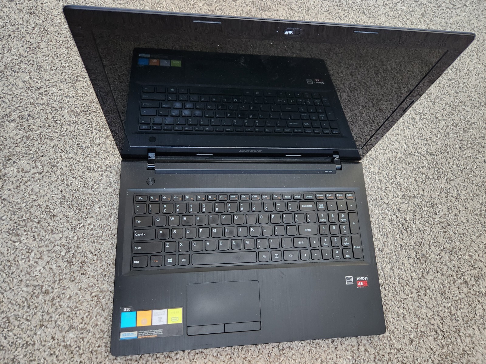 Lenovo g50-45 laptop with Charger 6GB 15.6″ Used No HD