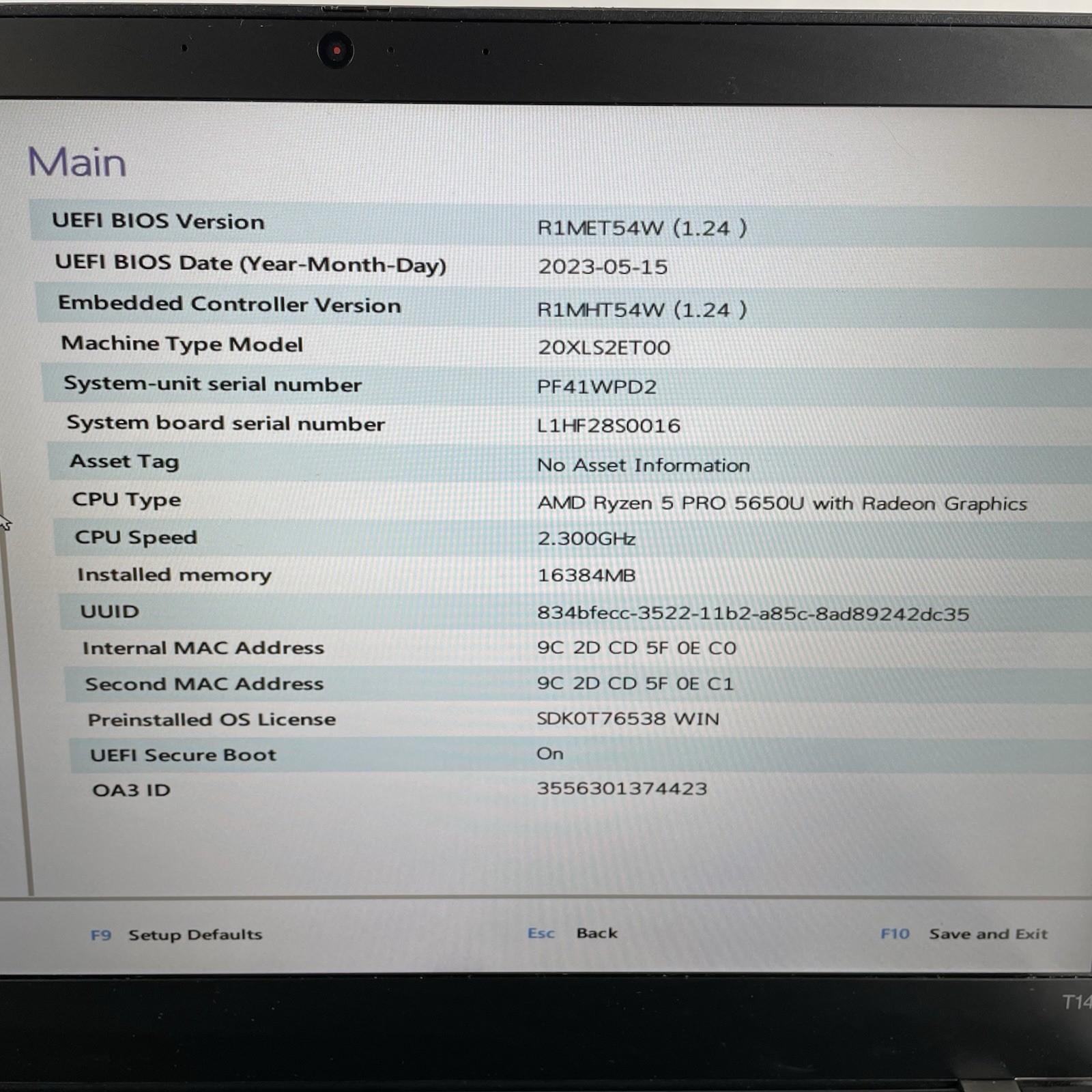 Lenovo ThinkPad T14 14″ Ryzen 5 Pro 5650U 2.30 GHz 16 GB RAM No SSD No OS – READ