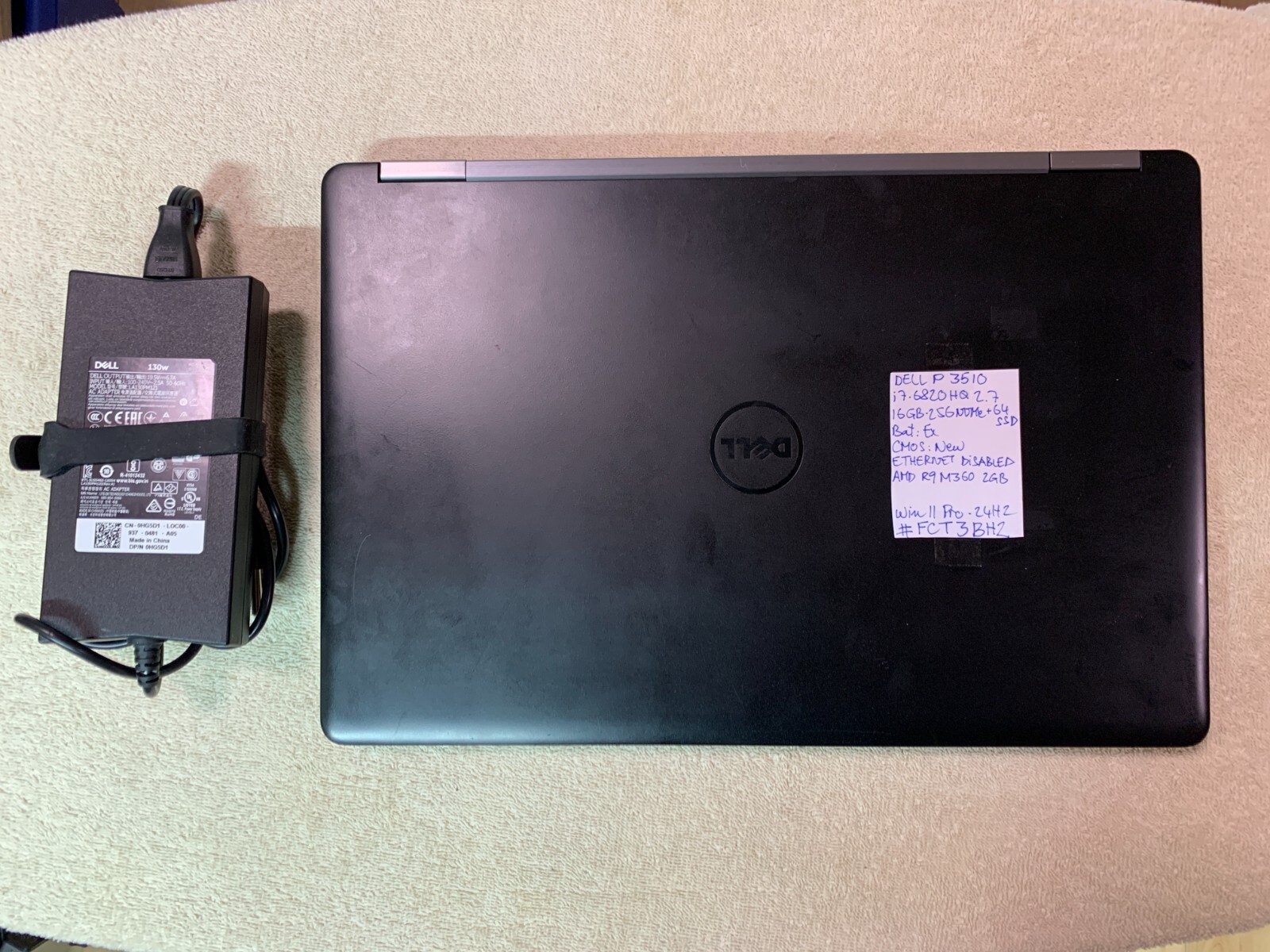 Dell Precision 3510, i7-6820HQ, 12GB-128 NVMe+128GB, AMD R9 M360 Windows 11 Pro