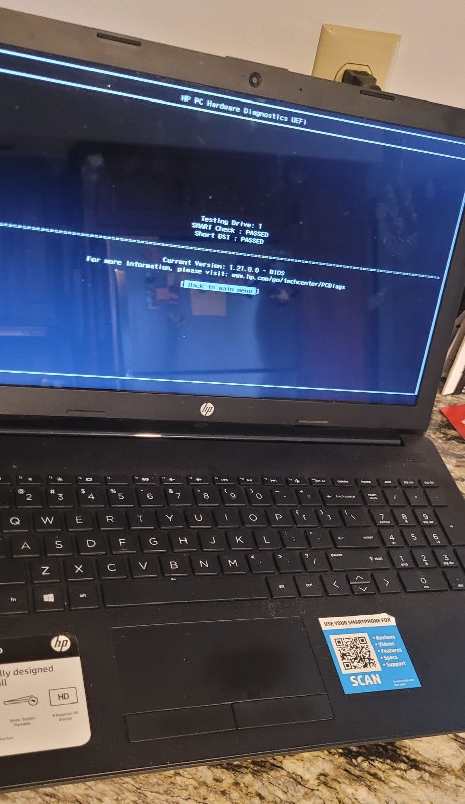 HP Laptop, 15″, 4 GB, 10.6 Virtual Memory, tested & wiped. Excellent condition!