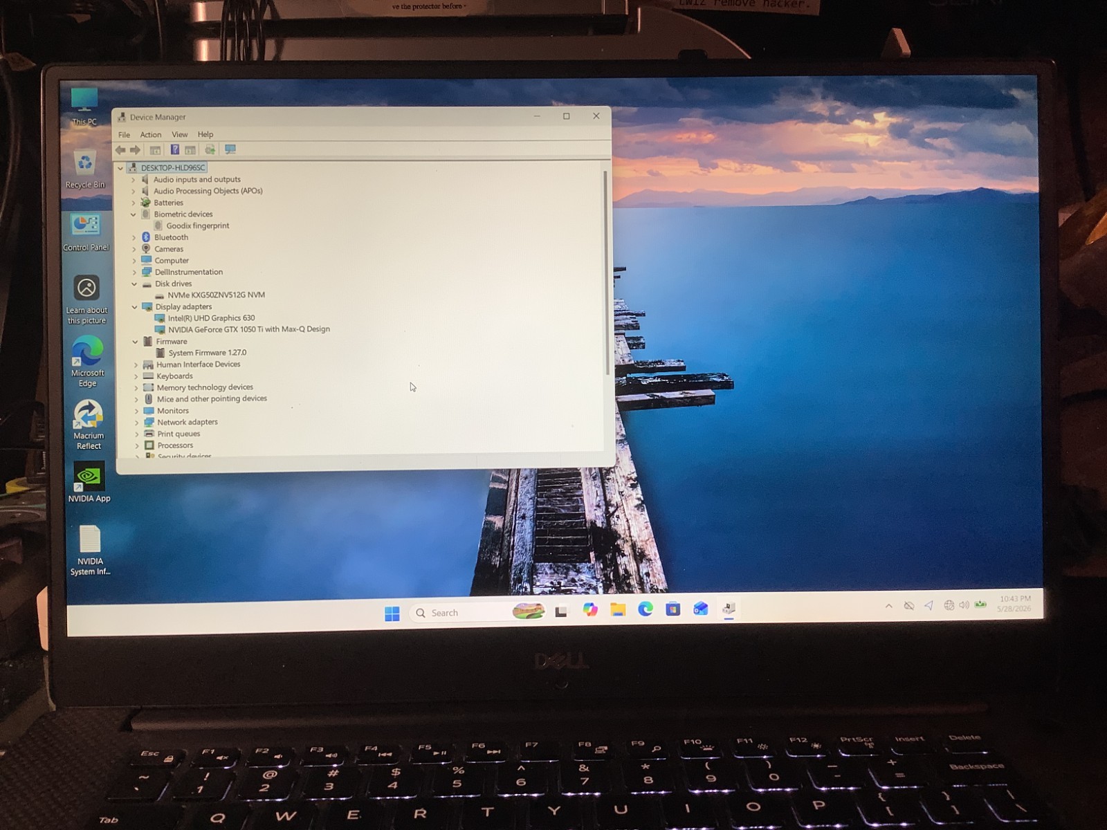 Dell XPS 9570, Gaming-GTX1050Ti, i7-8750H, 16GB – 512GB Windows 11 Home #439RJR2