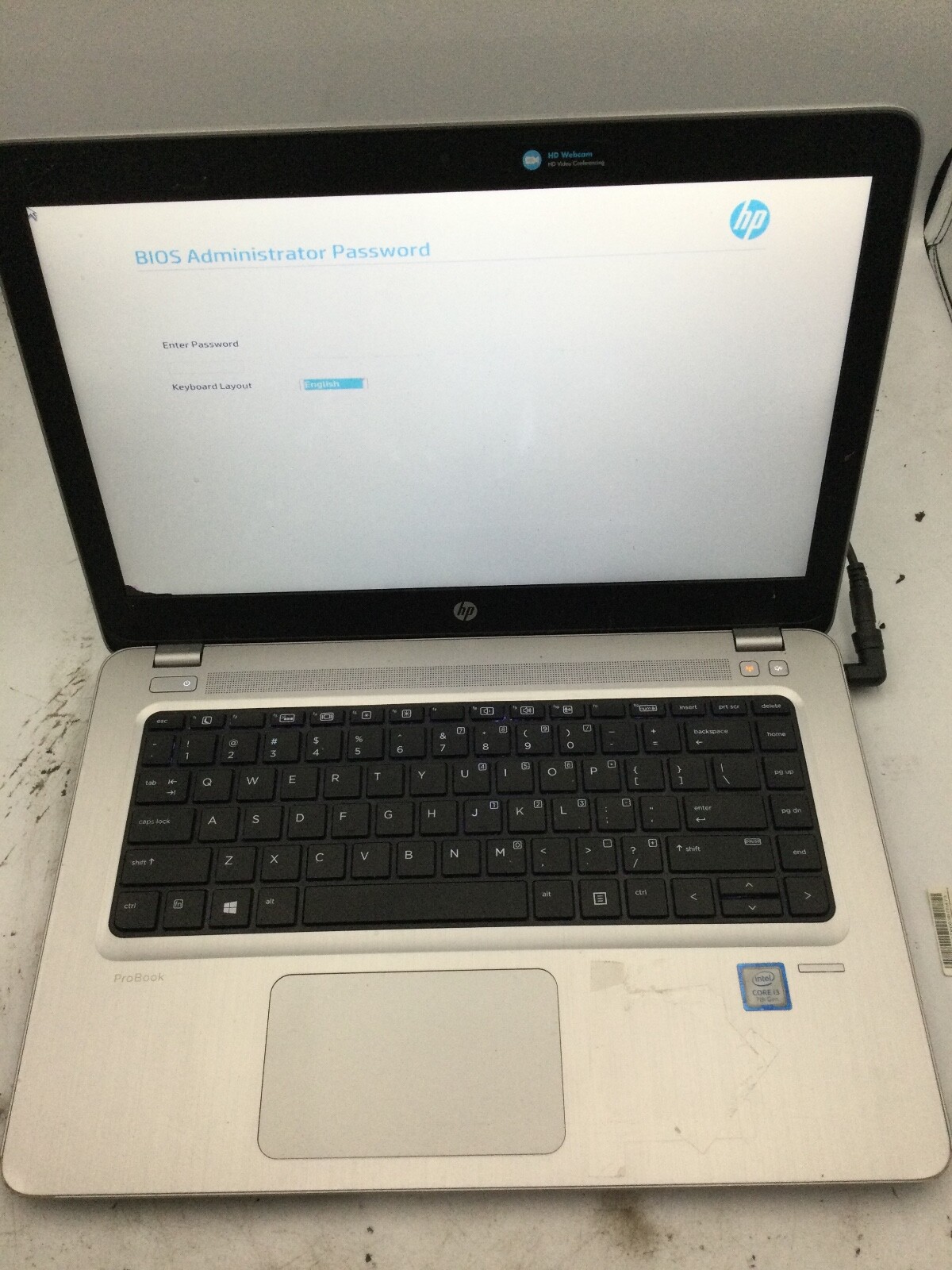 HP PROBOOK 440 G4 – BOOTS TO BIOS/BIOS LOCKED – INTEL I3 7TH GEN – READ DESC -BB