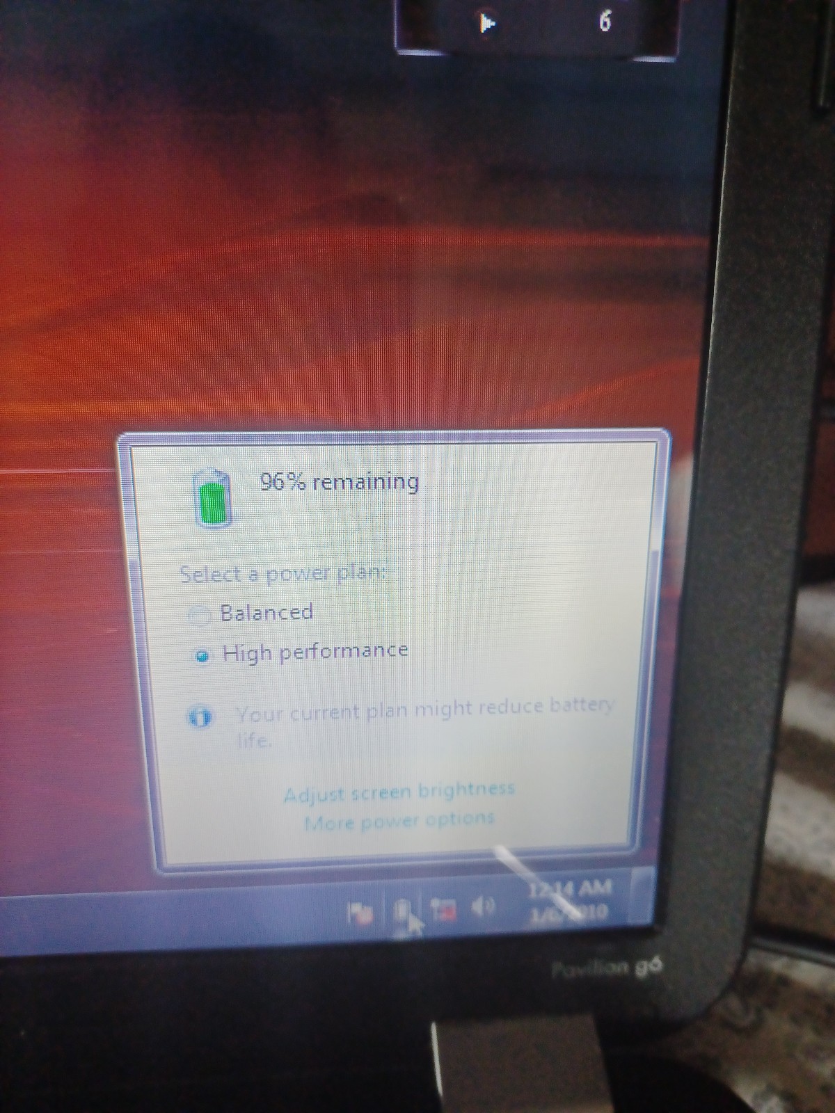 HP Pavilion G6 Notebook PC Laptop; 500GB HDD,8GB, Windows 7 HOME PREMIUM