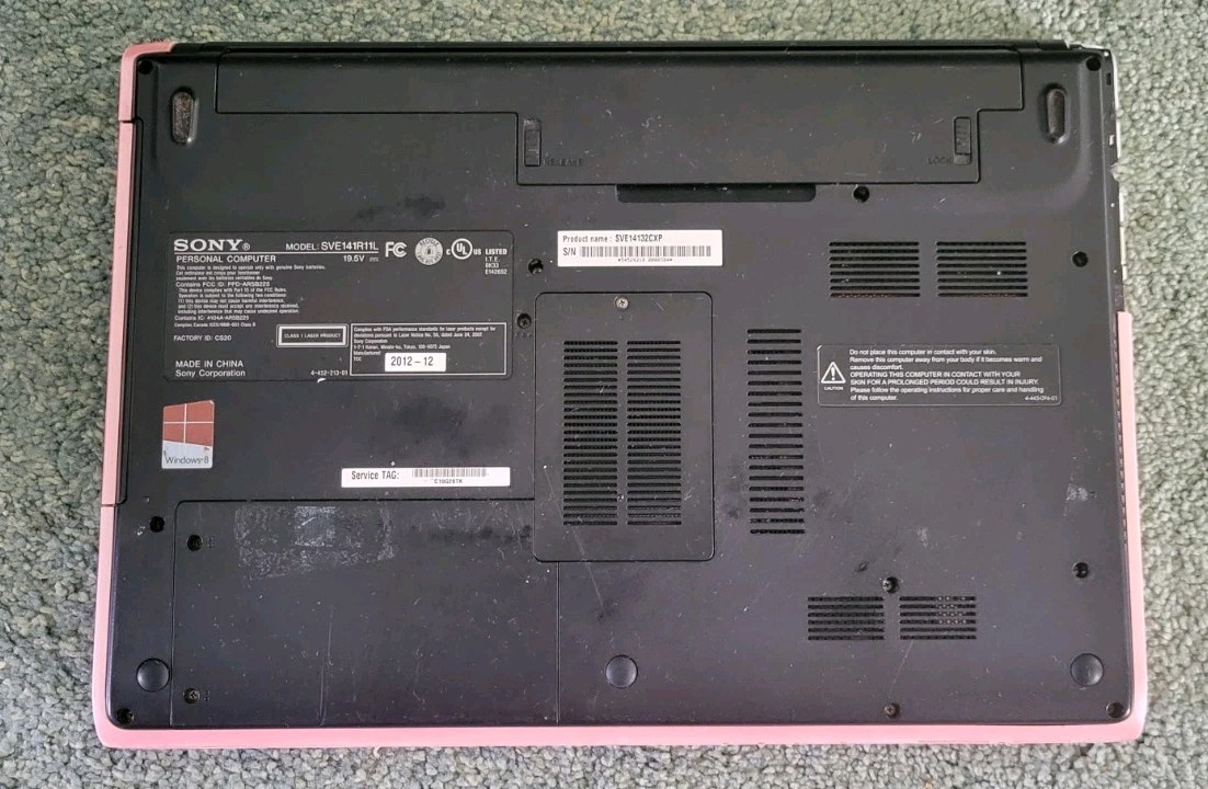 Sony VAIO Pink E Series Laptop 13” i3-3120m CPU, DVD 8GB Ram 500GB Win10