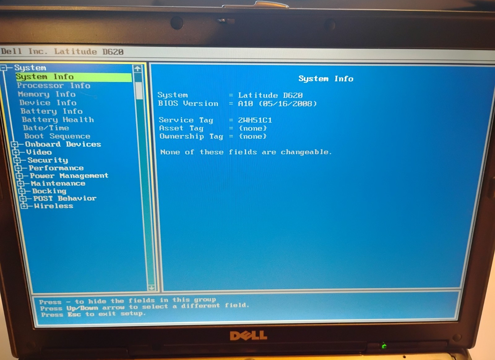 Dell/Latitude D620/Win XP SP3/256GB SSD/4GB RAM/Core 2 Duo 2.16GHz/WiFi/DVD+-RW