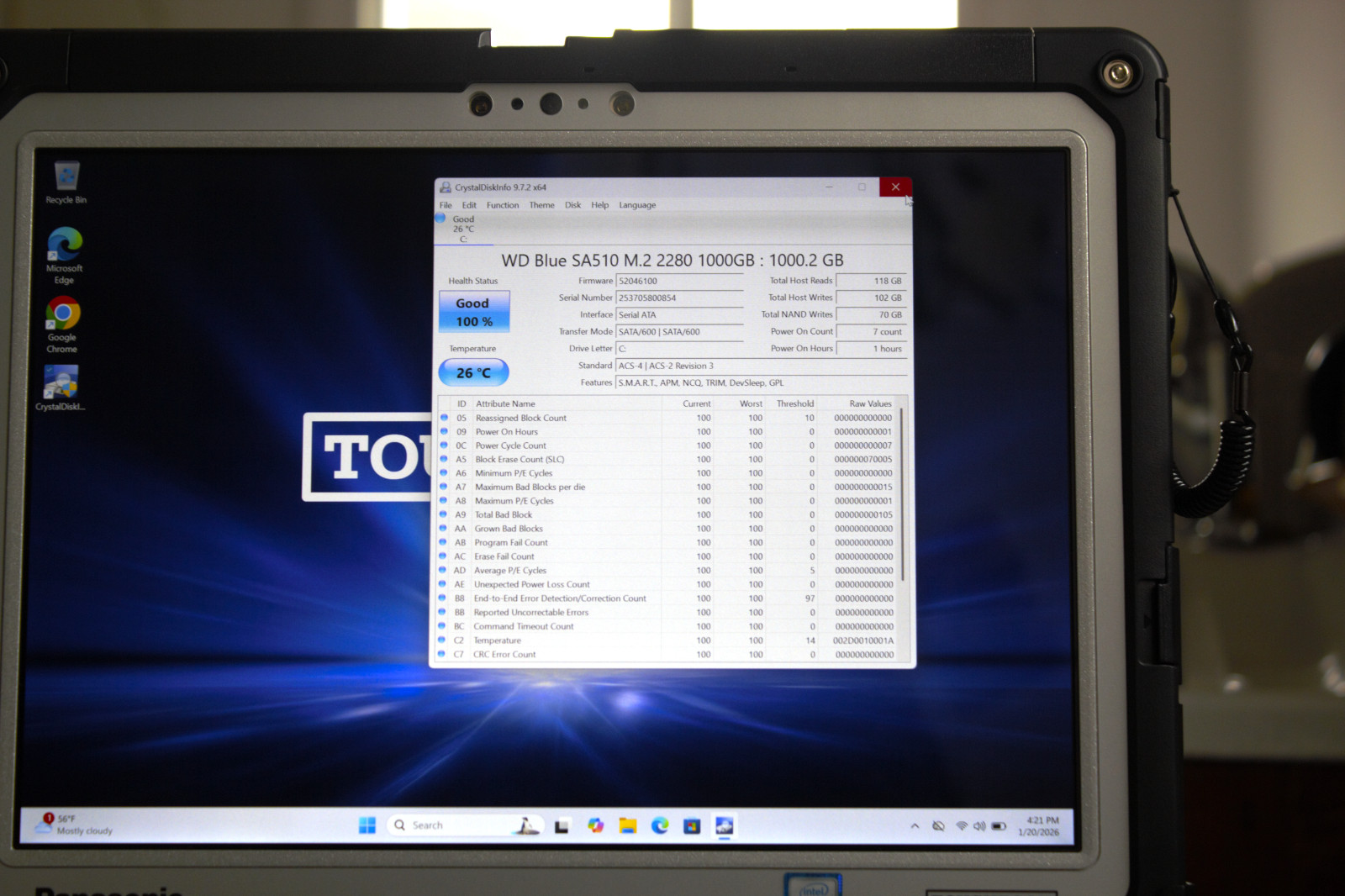 Panasonic Toughbook CF-33 i7-7600U New 1TB SSD 16GB RAM Touch 4G DGPS 690 Hours