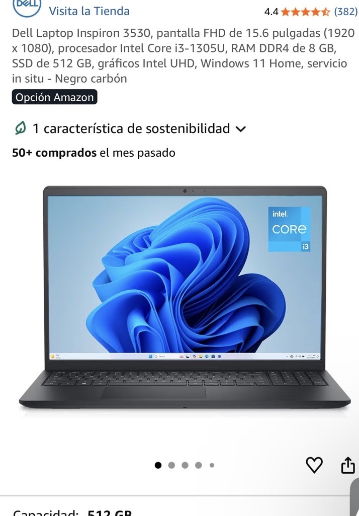 Dell Inspiron 3530 15.6″ FHD i3-1305U 8GB 512GB SSD Win 11 Black