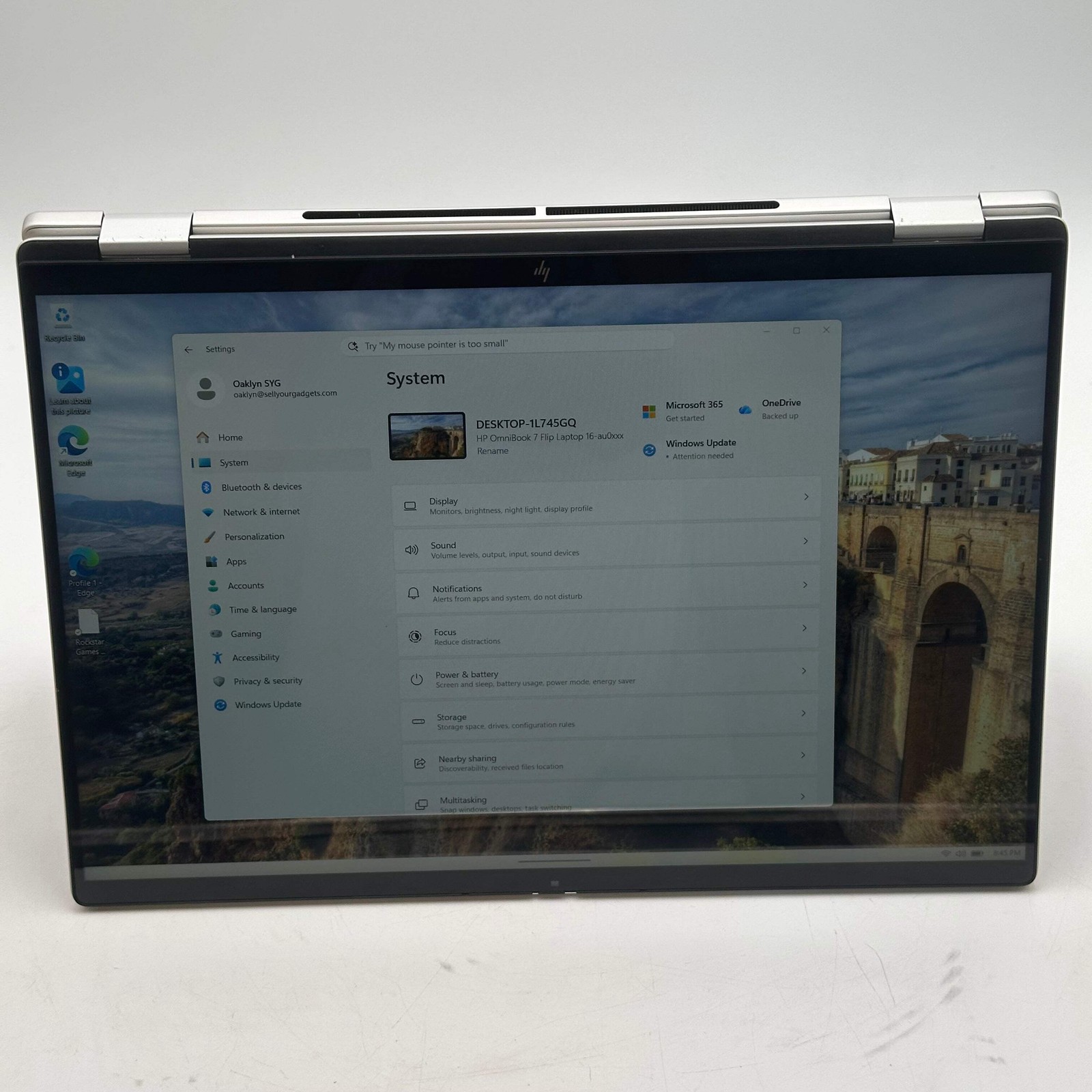 HP OmniBook 7 Flip 16” 2-in-1 Ultra 7 256V 16GB 512GB SSD Win 11