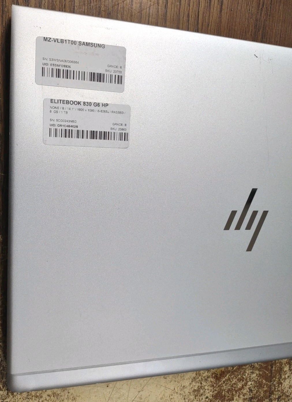 HP EliteBook 830 G6 Laptop W/ i5-8265U, 1TB, 8GB RAM.