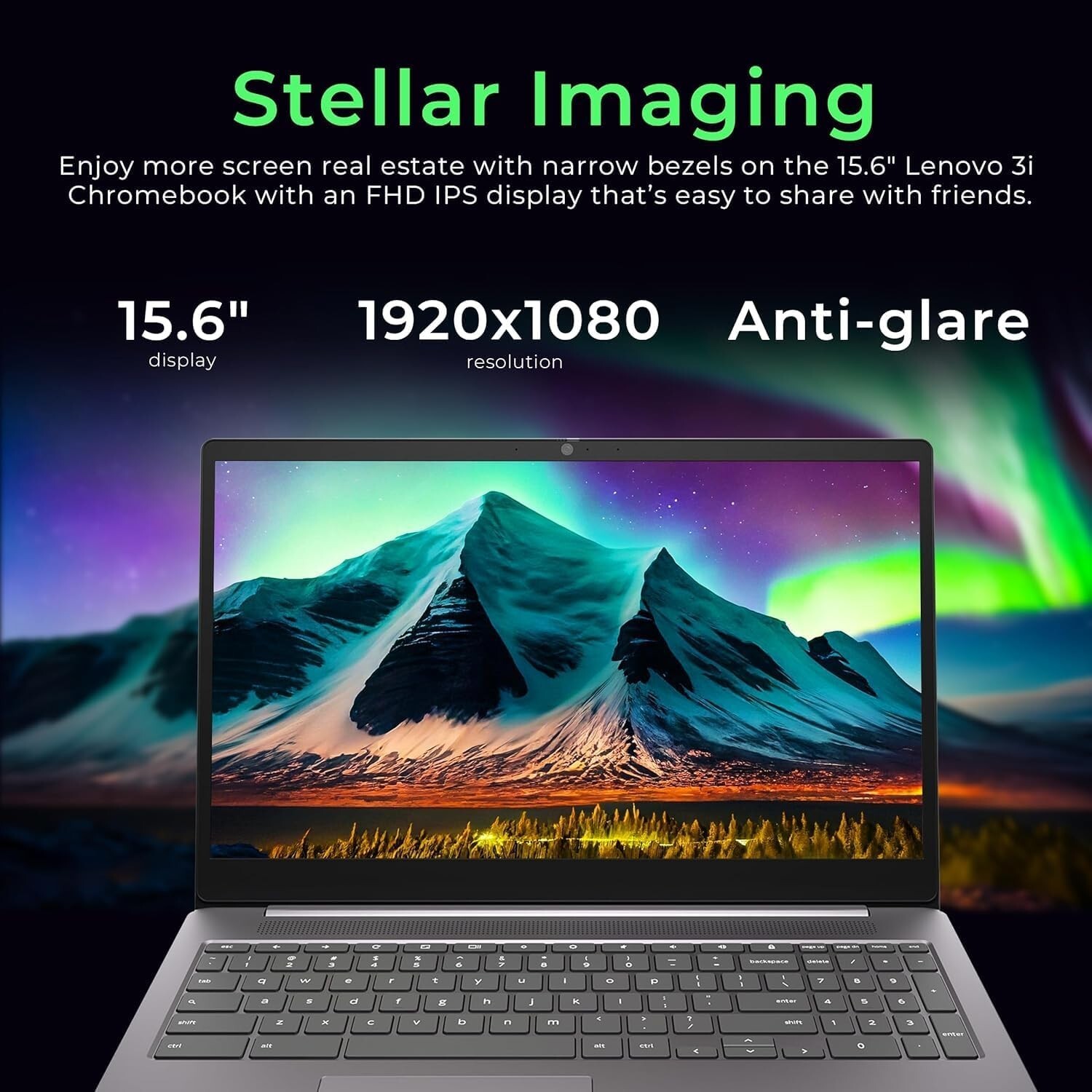 Lenovo Chromebook 15.6″ FHD Intel N4500 4GB RAM 64GB eMMC – Up to 256GB SD Card