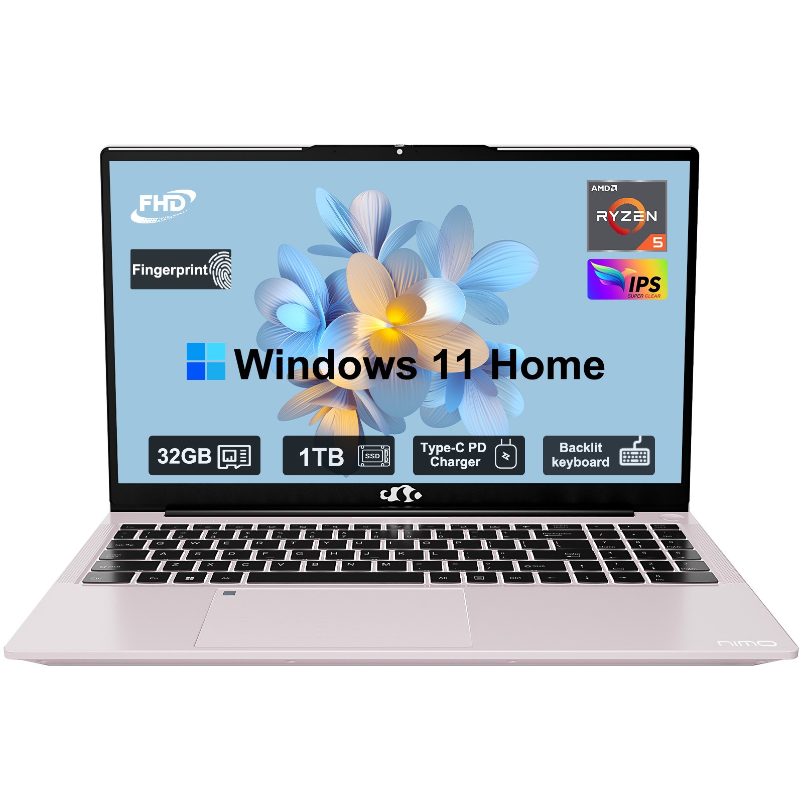 15.6 FHD IPS Laptop-Computer AMD Ryzen 5 3500U 32GB RAM 1TB SSD BT5.2 Numpad