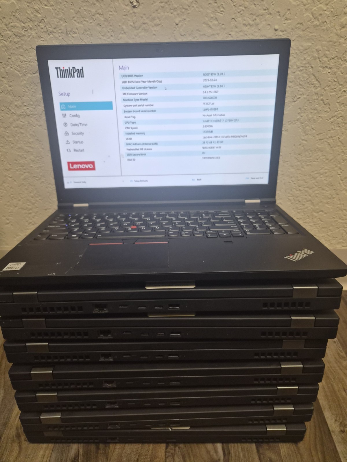 Lenovo ThinkPad P15 Gen 1 Core i7 10th Gen, 16GB Ram No SSD
