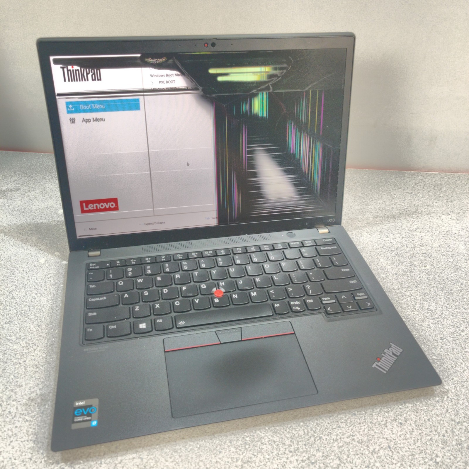Lenovo ThinkPad X13 Gen 2 i7-1185G7 16GB NO SSD/OS/AC – CRACKED LCD FOR PARTS