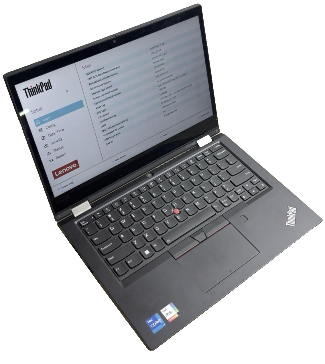 LENOVO ThinkPad L13 Yoga Gen 2 i7-1165G7 2.80GHz 16GB NO SSD Touchscreen #101