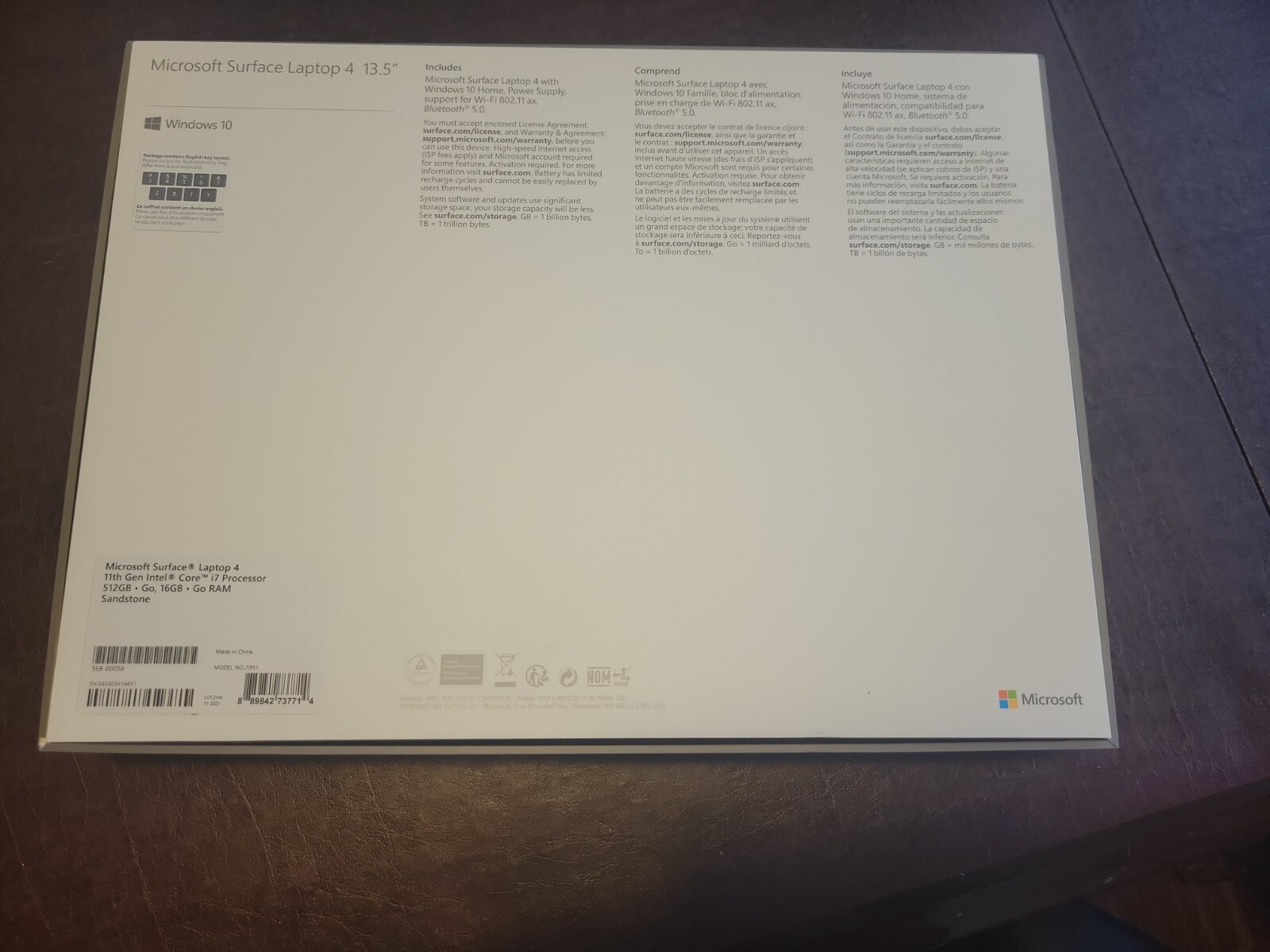 BOX FOR Microsoft Surface Laptop 4 Sandstone