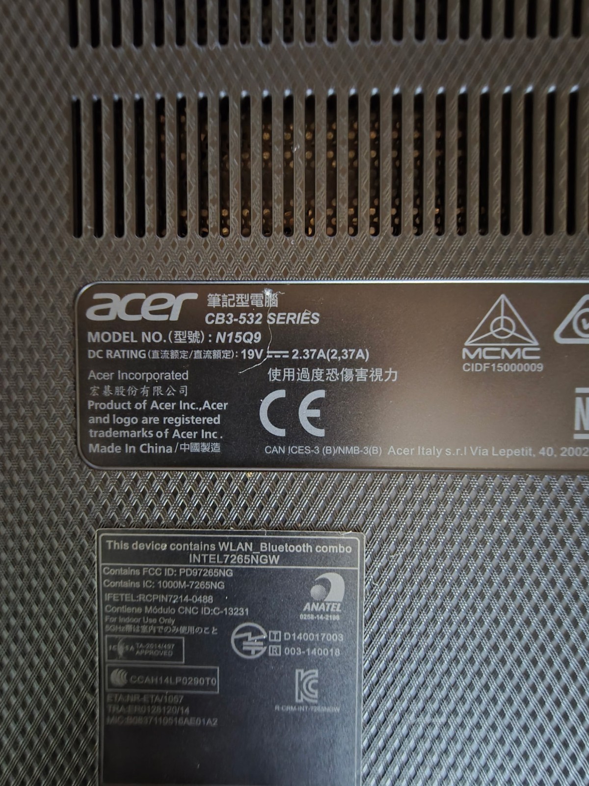 Acer Chromebook 14 CB3-532 Laptop – Intel Atom X5-E8000 – 4GB RAM