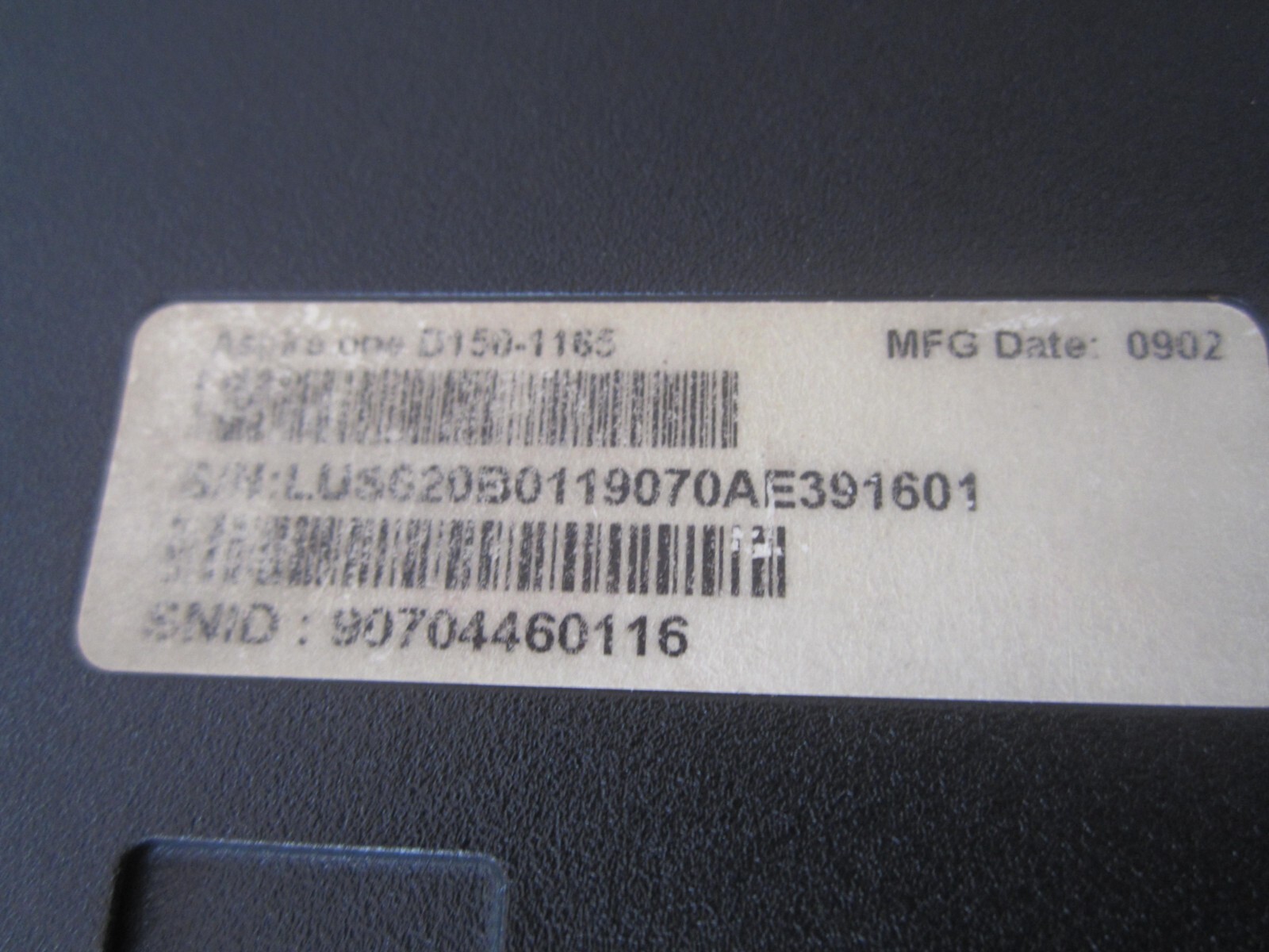 BLUE Acer Aspire One D150-1165 Laptop 1GBRAM 160GBHD GOOD SCREEN NoCORD – WORKS