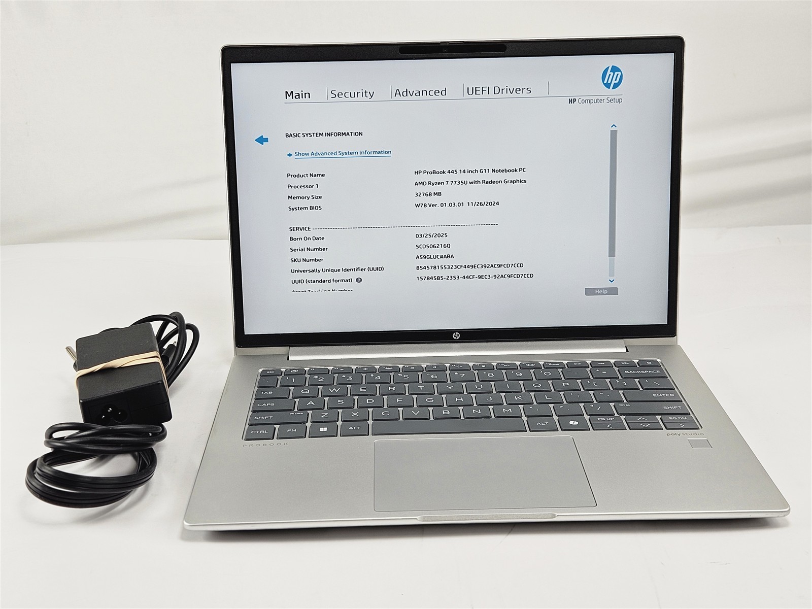 HP ProBook 445 G11 AMD Ryzen 7 7735U 32GB RAM 512GB SSD 14″ WiFi 6E Win11 Home