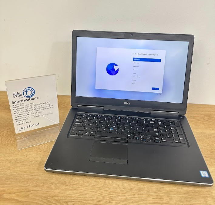 Dell Precision 7710, Xeon E3 1505M V5, 32GB DDR4, Quadro M3000M, 512GB SSD, 2016