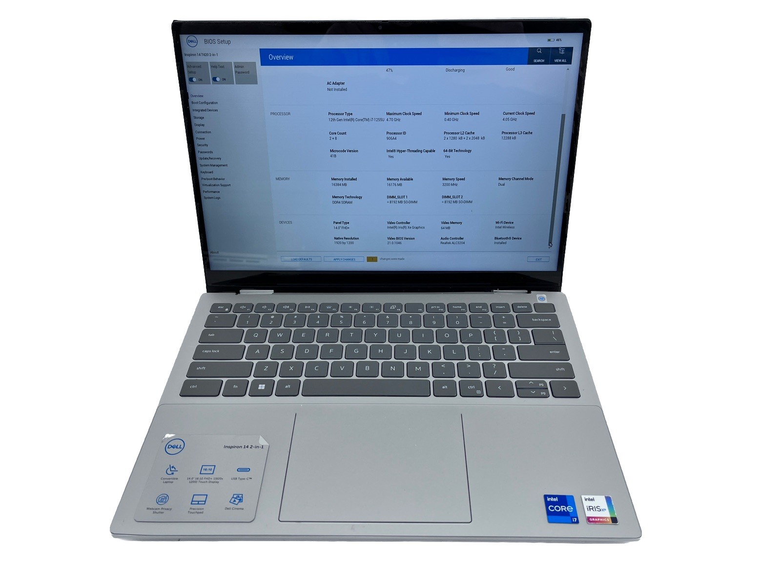 Dell Inspiron 14 7420 2-in-1 14″ FHD i7-1255U 3.50GHz 16GB 51GB *Grade C*